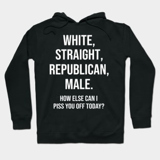 Republican White Straight Republican Sarcasm Hoodie